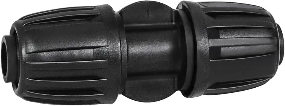 10 Pack 1/2 Inch Drip Irrigation Coupling Fittings (1/2" ID x 0.65" OD) - 1/2'' Drip Line Anti-Drop Barbed Lock Nut Coupler Connectors for 1/2 Inch Drip Irrigation Tubing Irrigation System