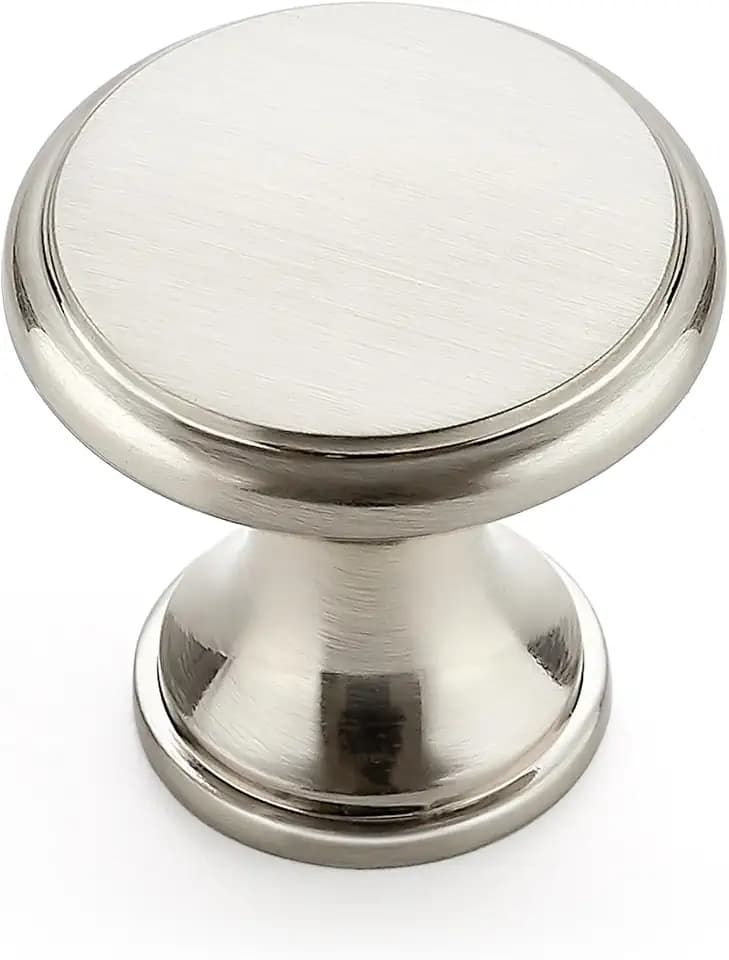 Ravinte Brushed Nickel Kitchen Cabinet Knobs, Solid Zinc Pulls, 30 Pack