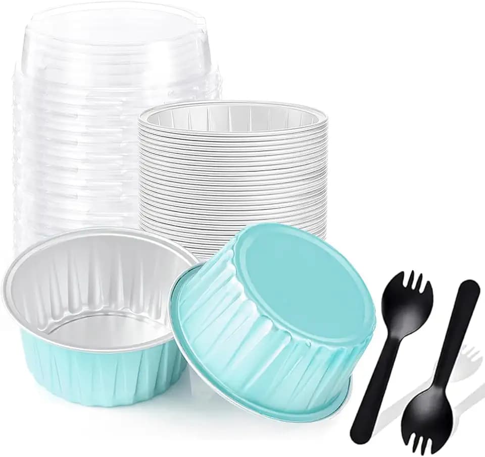 Mini Loaf Pans with Lids and Spoons, Mini Cake Pans for Baking Disposable