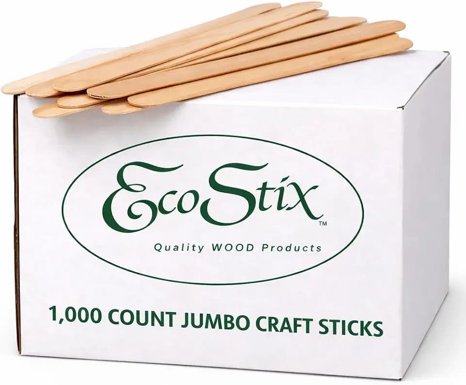 6" Jumbo Wood Craft Sticks - Pack of 1,000