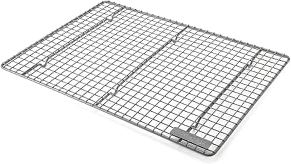 KitchenAid Nonstick Aluminized Steel Cooling Rack, Dishwasher Safe, Contour Silver, 13x18 Inch