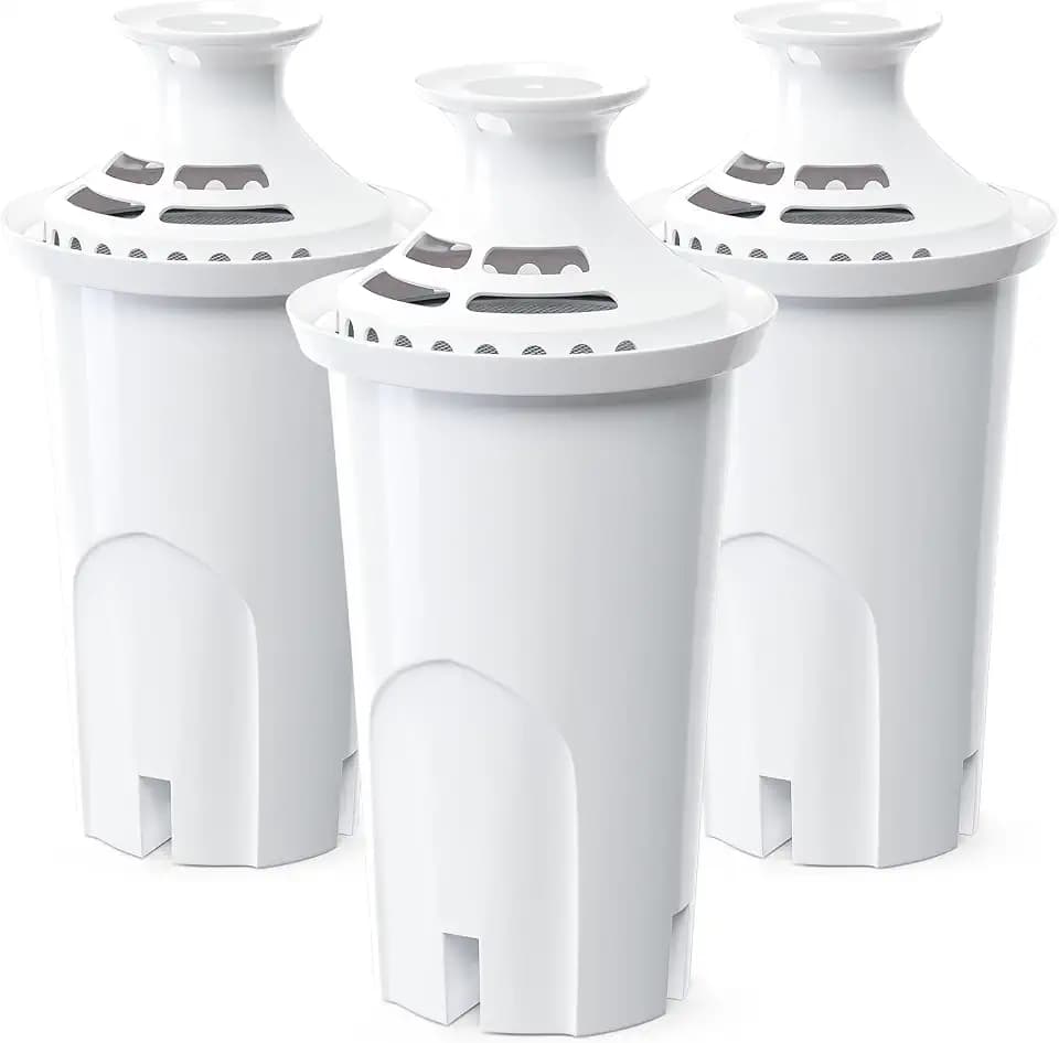 3-Pack Water Filter Replacement Compatible with Brita Pitchers & Dispensers