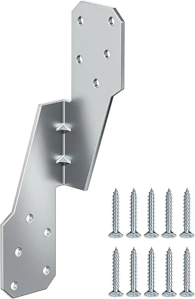 zinc Color Hurricane Ties, 50 Pack, Left Rafter Brackets