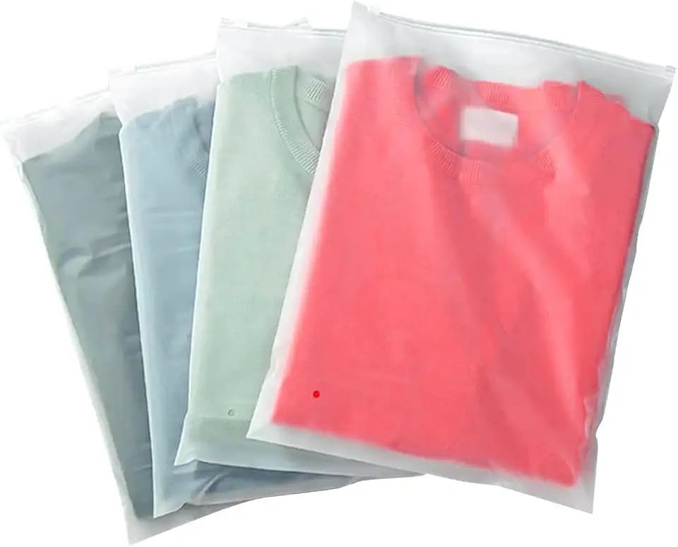 Signite 50 Pcs Frosted Zipper Bags for Clothes, 18x24in XL, 3.5 Mil, Vented
