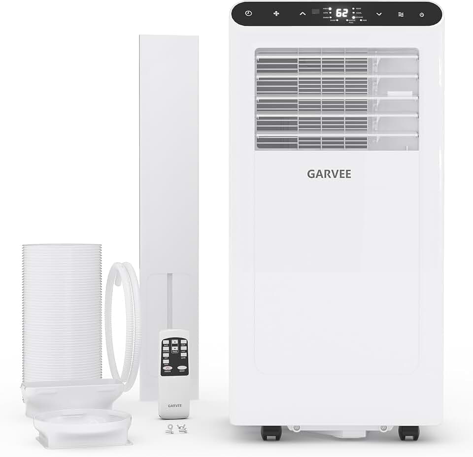 Garvee 8000 BTUs Portable Air Conditioners,350 Sq.Ft. Ceer 6.2,DOE 5K BTUs