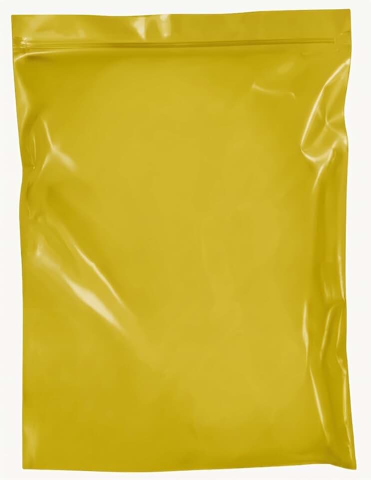uGems 6" x 9" Yellow Resealable Bags -100 Pack of Opaque Plastic Storage Bags for Privacy, Light Protection, and Food Storage Ideal for Crafts, Tools, Office Supplies, r69yl-100
