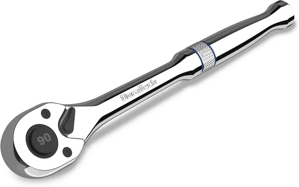 DURATECH 1/4-Inch Drive Ratchet, 90-Tooth Quick-Release Ratchet Wrench
