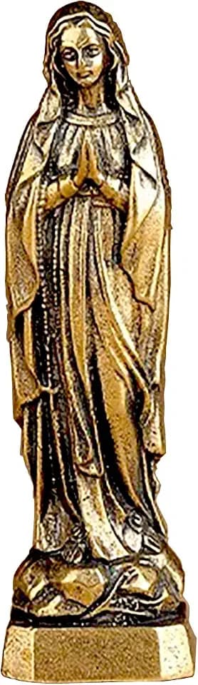 Blessed Mother Virgin Mary Statue Figurine Mini Brass Catholic Sculpture