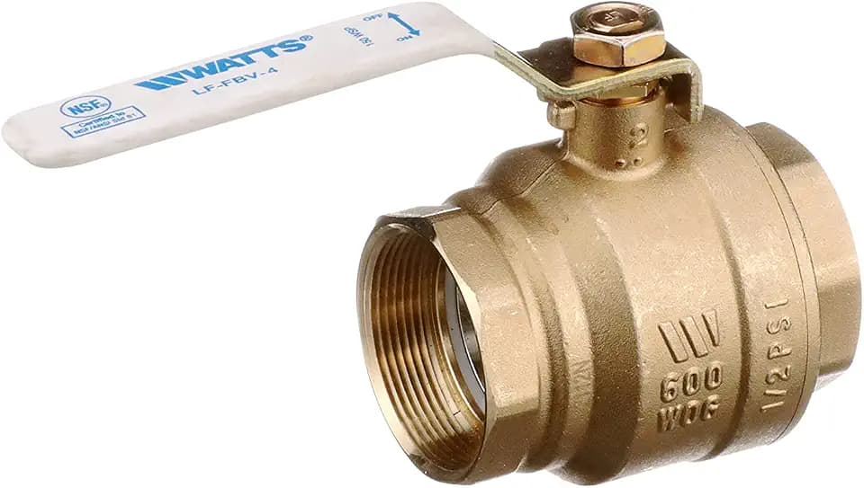 Watts 2" Lead-Free Brass Full Port Ball Valve Female Threaded 2-Piece