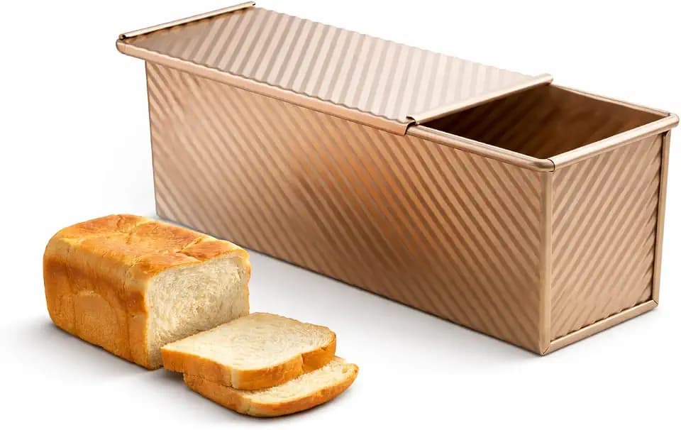 13x5 Pullman Loaf Pan with Lid, Aluminized Steel, Sandwich Bread