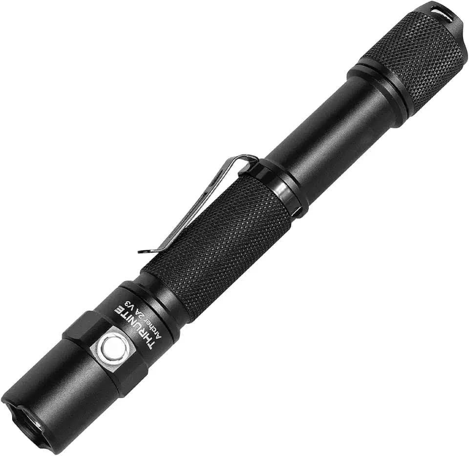 ThruNite Archer 2A V3 LED Flashlight, High Lumens AA Flashlight, IPX8 Waterproof Dual Switch Bright Flashlight for Hiking Emergency Power Outage - Cool White