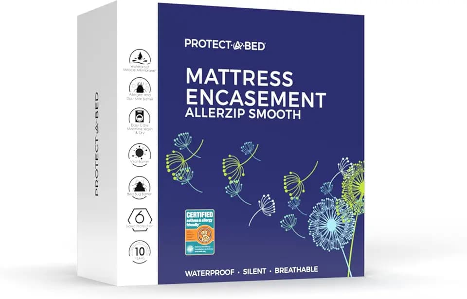 Protect-A-Bed AllerZip Smooth Mattress Encasement, Queen