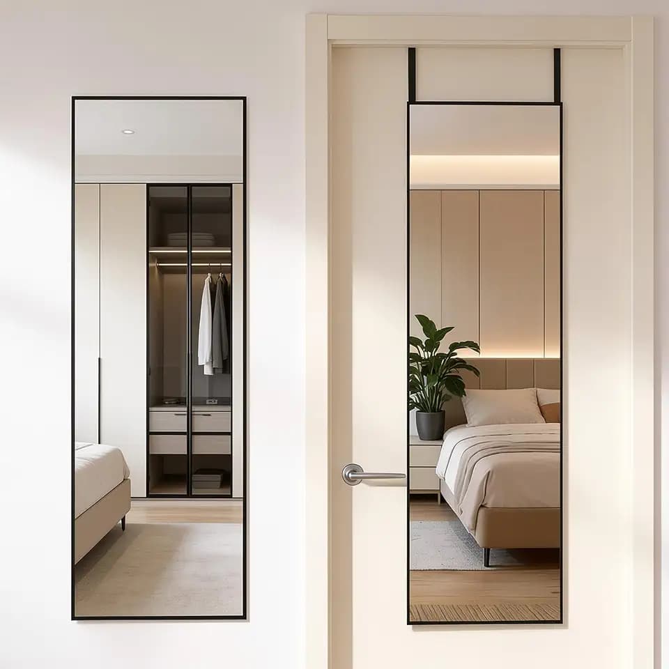 DUMOS Full Length Mirror Over the Door, 47"x14" Wall Mount Mirror