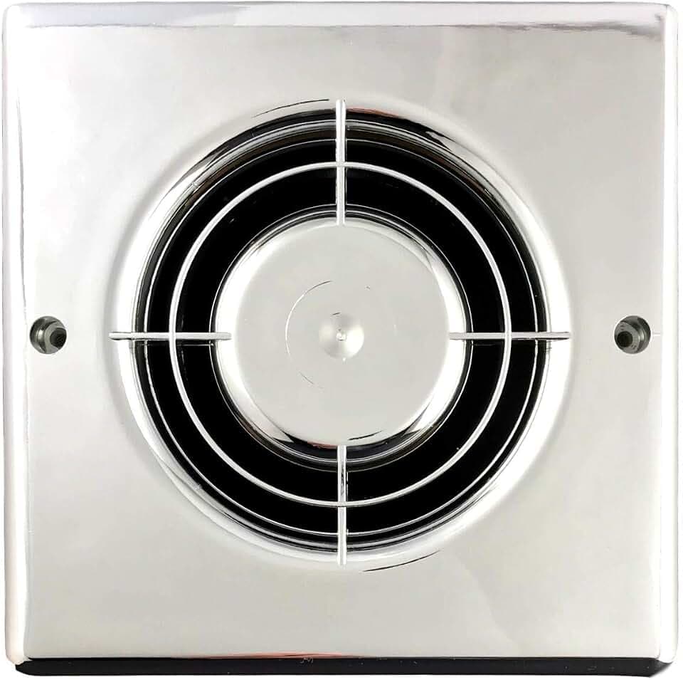 Manrose Lüfter FC100C Kunststoff, für Serie XF100 XF100T/XF100S/XF100P, Chrom