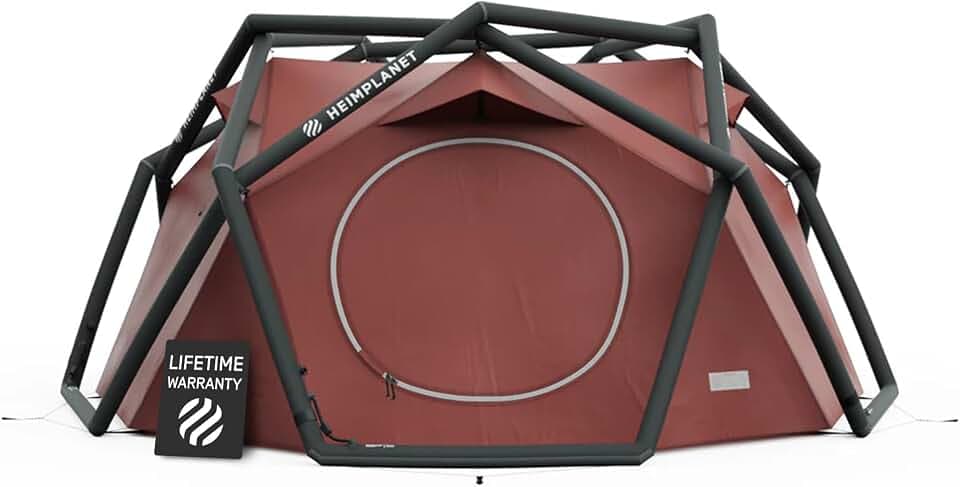 HEIMPLANET Original | THE CAVE XL V2, 3 Person Tent | Inflatable Camping Tent | Outer Tent and Tent Floor - 5000mm | No Tent Poles Required | Supports 1% for The Planet