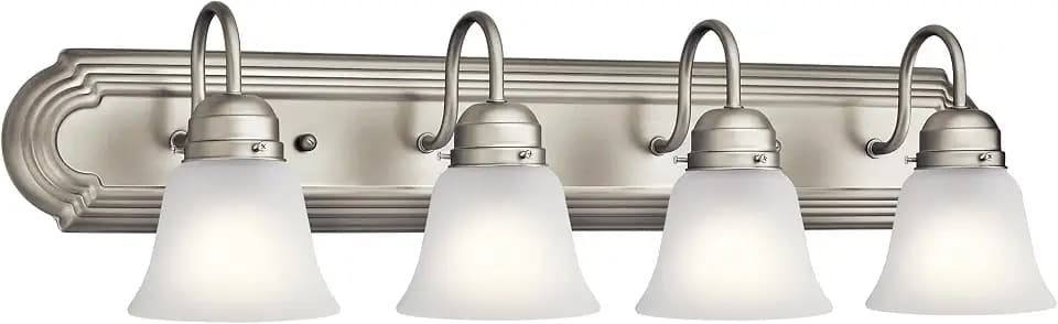 Kichler 4-Light Bathroom Vanity Light, Brushed Nickel