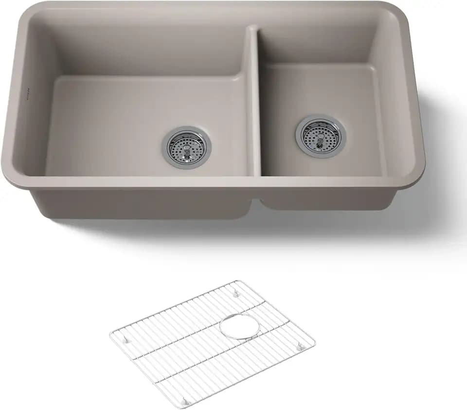 KOHLER K-8204-CM3 Cairn Sink, 33 in, Matte Taupe