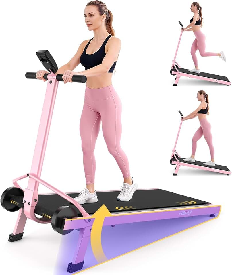 Manual Walking Pad Treadmill with Incline 20%, Foldable Treadmill with Handle Bar, 500lbs Capacity, Non-Electric Fixed Incline, Non-Slip, Digital Monitor,Durable Compact Build for Home/Gym/Outside