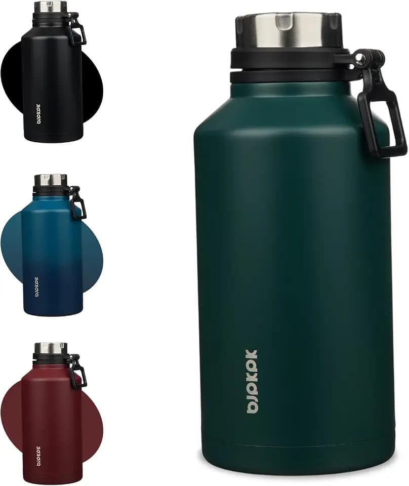 BJPKPK 64oz Insulated Water Bottle, Stainless Steel Vacuum Jug with Handle