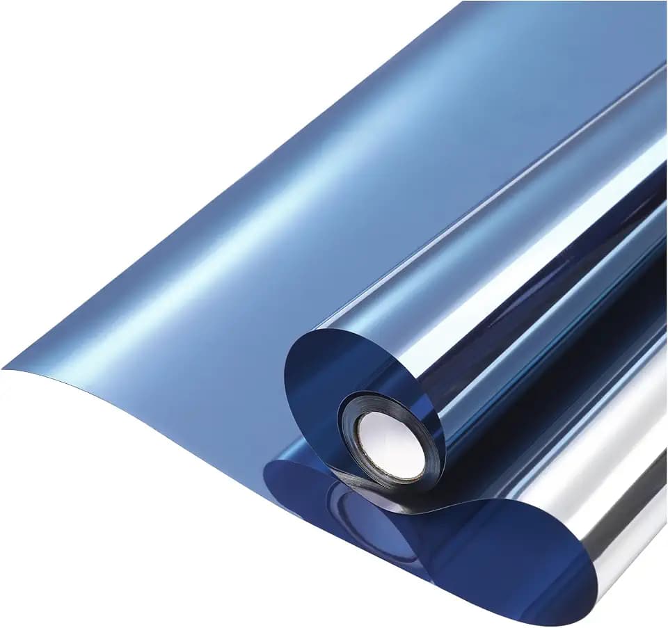 rabbitgoo Window Privacy Film One Way, 17.5" x 78.7", Blue Silver