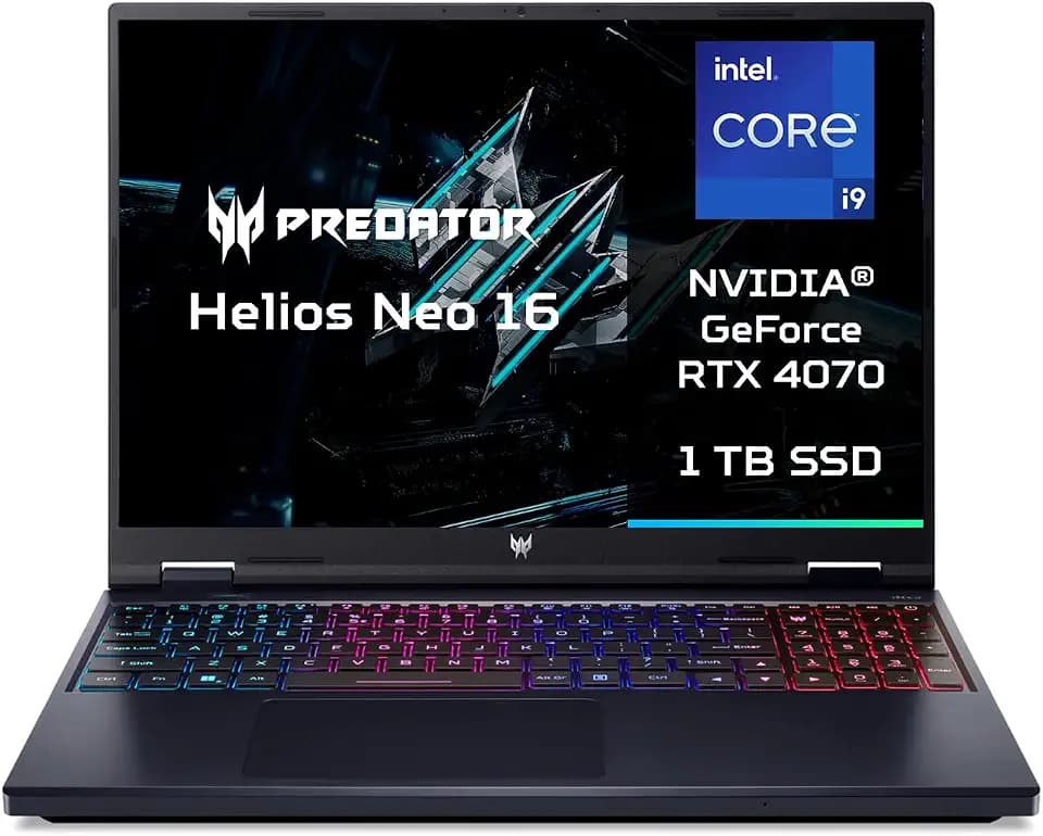 acer Predator Helios Neo 16 PHN16-72-99FK Notebook Gaming, Nvidia GeForce RTX 4070 8 GB GDDR6, Prozessor Intel Core i9-14900HX, RAM 16 GB, 1024 GB SSD, Display 16 Zoll WQXGA IPS 240 Hz, Windows 11