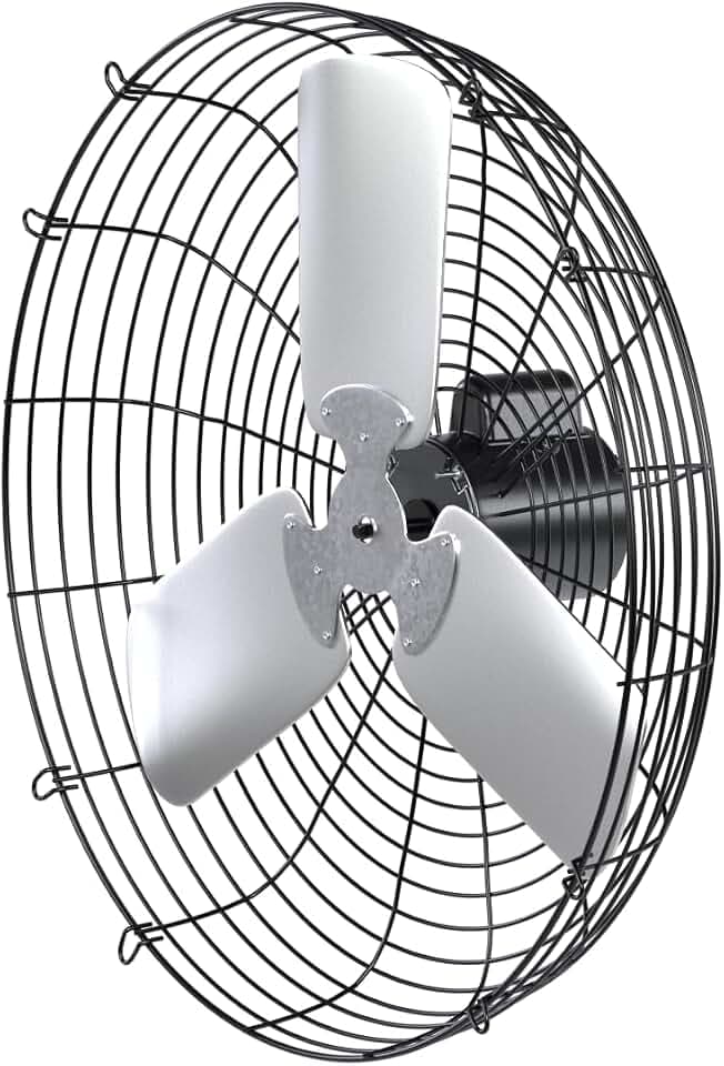 Hessaire 30NS8V240 Exhaust Fan, 30 Inch, 6700 CFM, Guard Mount, Corrosion Resistant