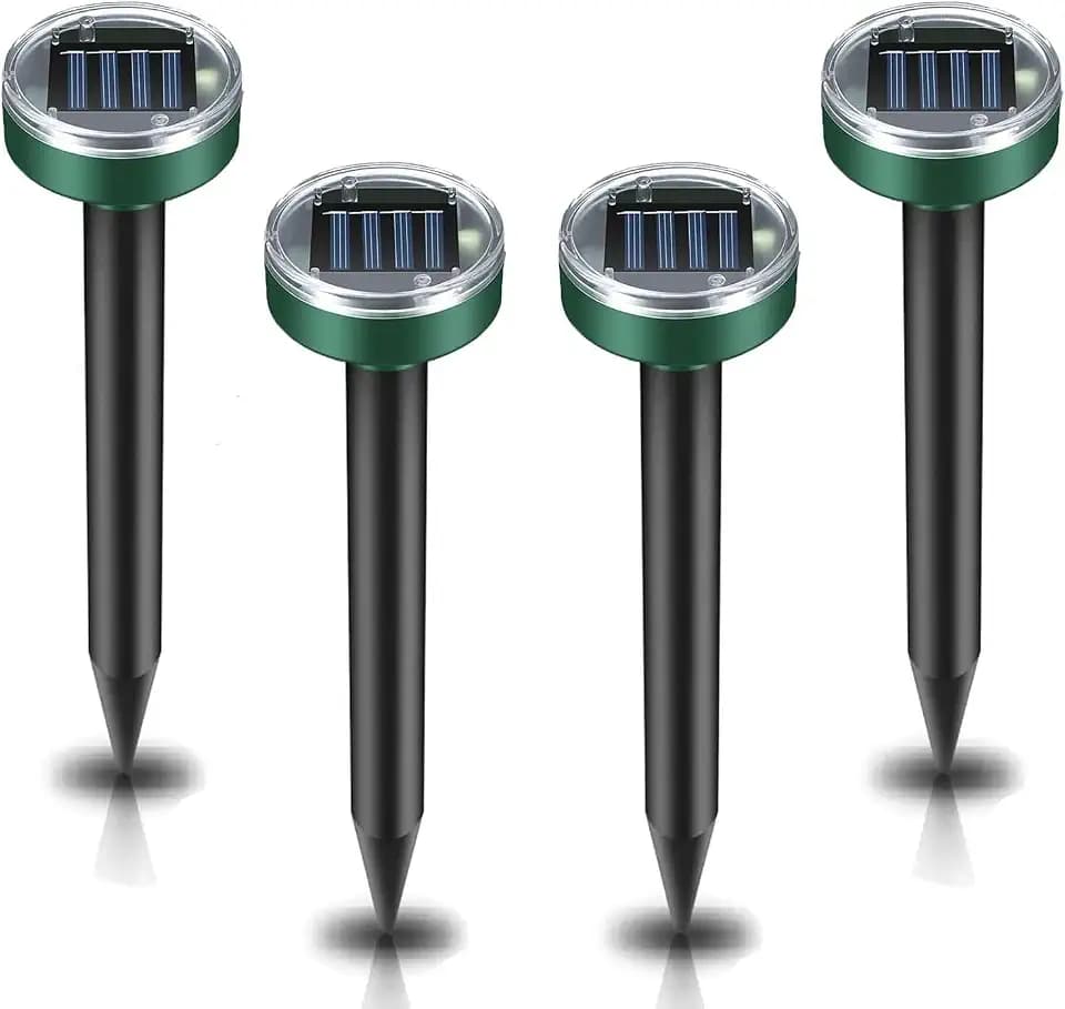 4erPack Professioneller Maulwurf Vertreiber Wühlmausschreck,2026 NEW SCHNELLE Ergebnisse,Wühlmaus, Maulwurf vertreiben,Solar Maulwurfschreck Maulwurfvertreiber