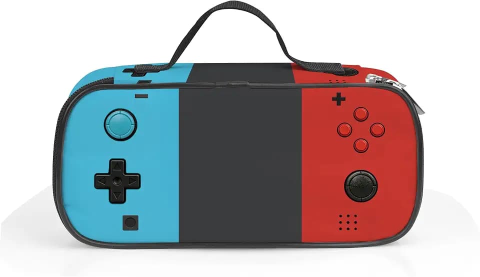Video Game Pencil Case for Boys Girls, Game Controller Pencil Box for Kids Game Pen Bag, Large Capacity Game Pencil Pouch with Zipper Compartments for Office School