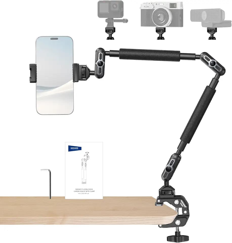 NEEWER 22" Magic Arm mit Tisch C Klemme, Overhead Kamerahalterung, UA057