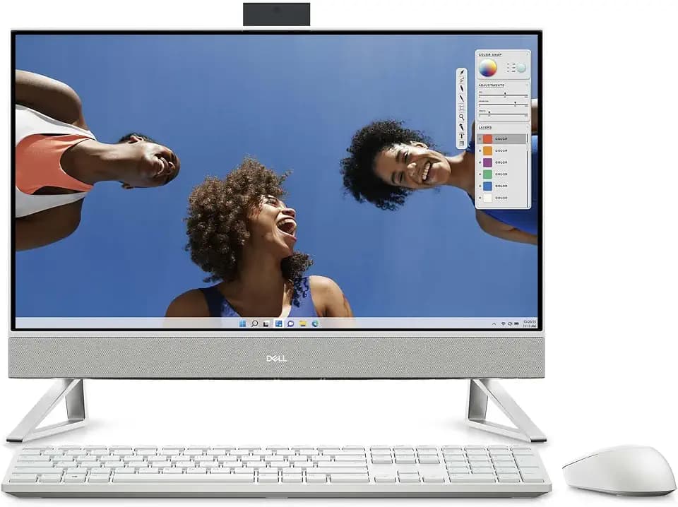 Dell Inspiron 24 5430 All in One Desktop 23,8 Zoll, Prozessor Intel Core i5 – 1334U, Grafik Intel, 8 GB RAM, 512 GB SSD, Intel Killer Wi-Fi 6E, Windows 11 Home, kabellose Tastatur und Maus QWERTY