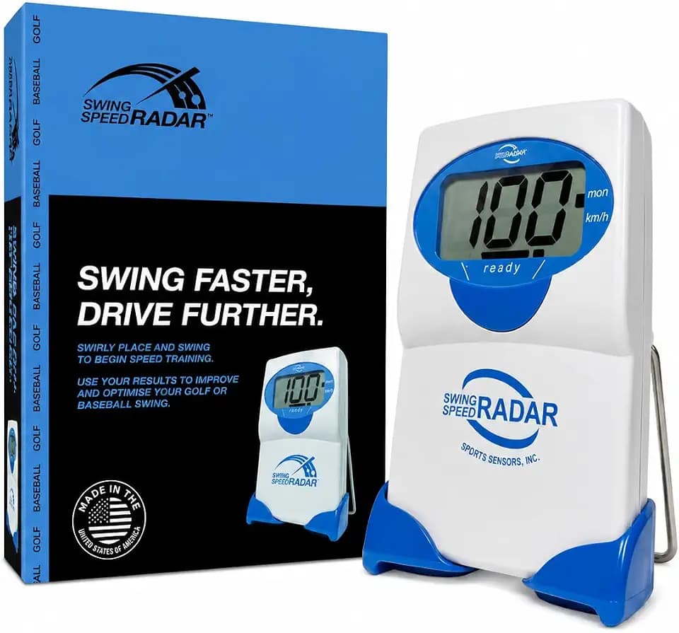 swing speed radar - Golf Training Tool - Accurate Club Speed Measurement 20-200 MPH - Portable Doppler Radar for Distance & Consistency Training - US Made