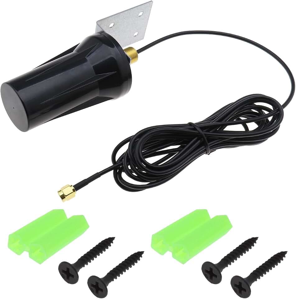 ECSiNG 4G LTE Outdoor Wall Mount Waterproof Antenna SMA Male Antenna Compatible with 4G LTE Wireless Mobile Router Hub Wireless Home Phone Hotspot Router Modem