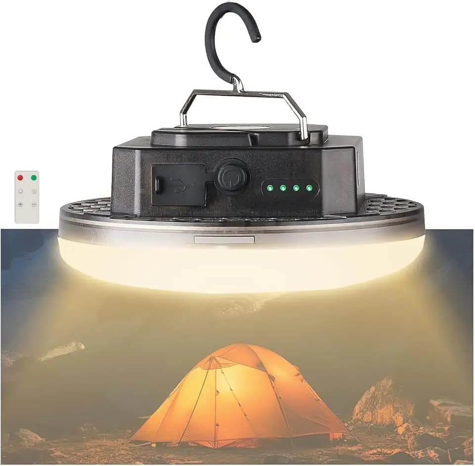 Transparent 30W Rechargeable LED Camping Tent Light Whit Hanging (Remot)