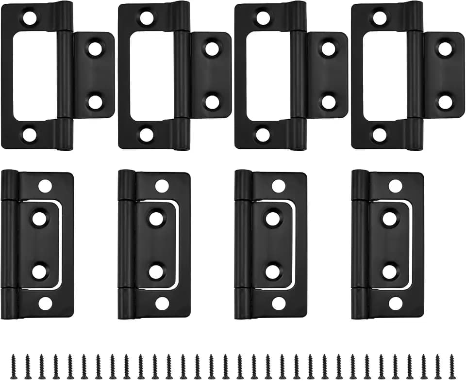 Aifeier ET 8 Pcs Non-Mortise Door Hinges, 2 x 0.9 Inch Bifold Butt Cabinet