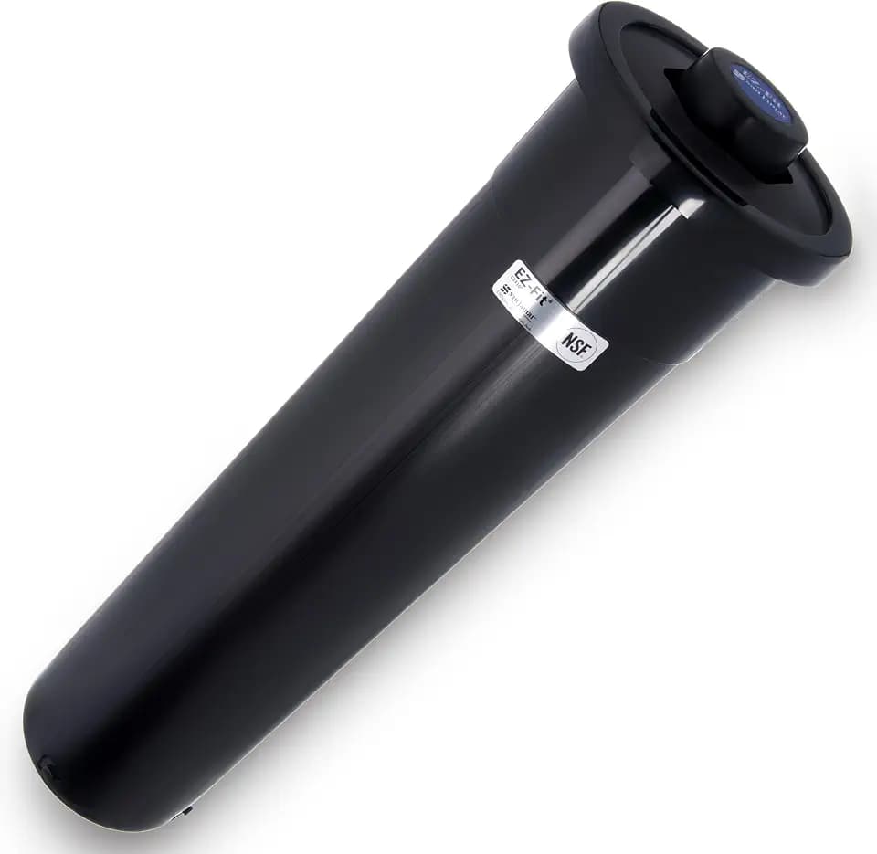 San Jamar 23.25-Inch In-Counter Cup Dispenser, 8-46 oz, Black