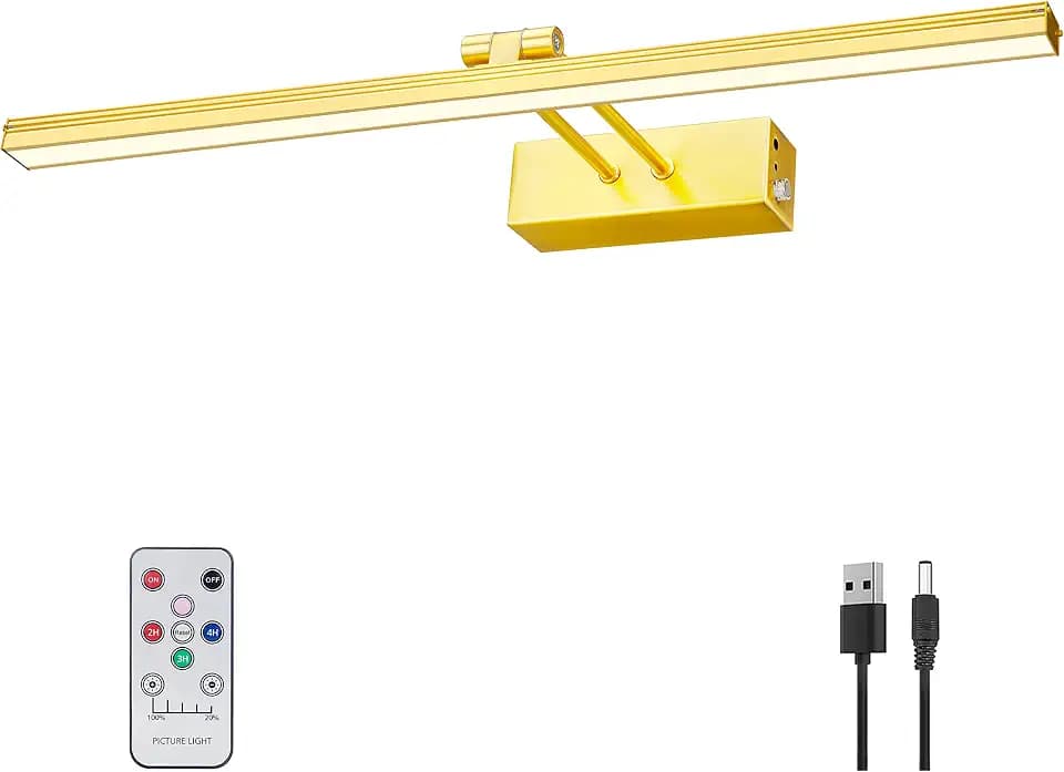 HEAGEERO Picture Lights for Wall,13in Gallery Light,5000mAh Art Light