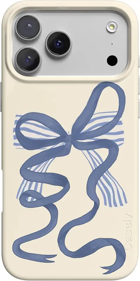 Casely iPhone 17 Pro Max Case | Heartstrings | Blue Bow | Compatible with MagSafe | Classic Ultra Slim Design