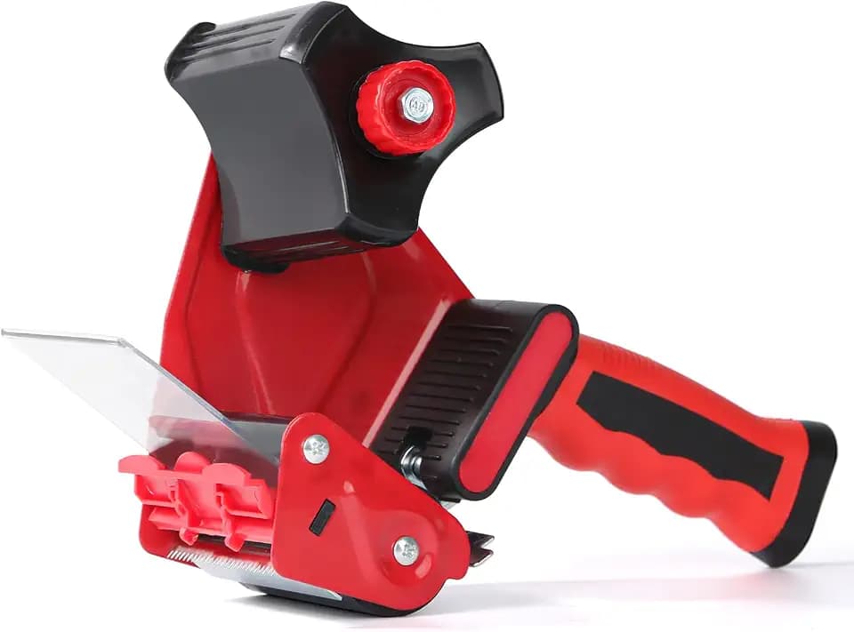 QILIMA Packing Tape Dispenser Gun 2" Light Seal Packing for Use Tape Dispenser Gun for Shipping, Moving, Carton and Box Sealing-Red