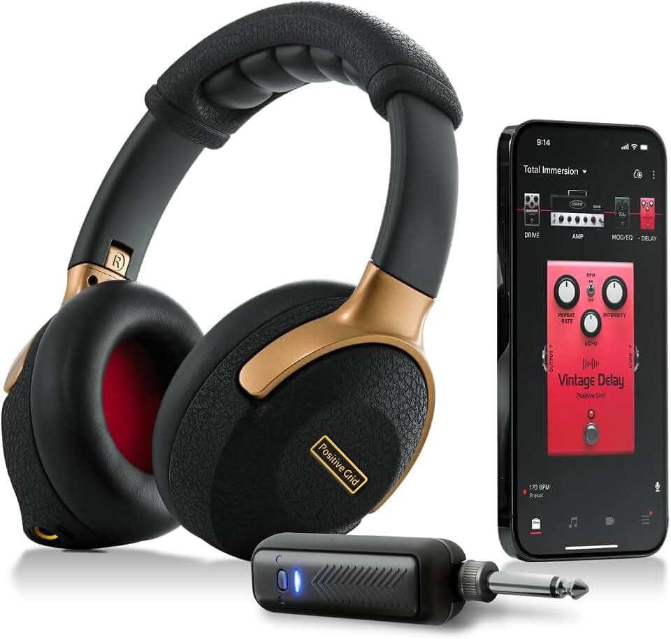 Positive Grid Spark NEO Smarter Funk-Kopfhörer-Amp & Gitarren-Rig | Funk-Kopfhörer-Amp für E-, Akustik- & Bassgitarren. Geringe Latenz, 6 Std. Akku.