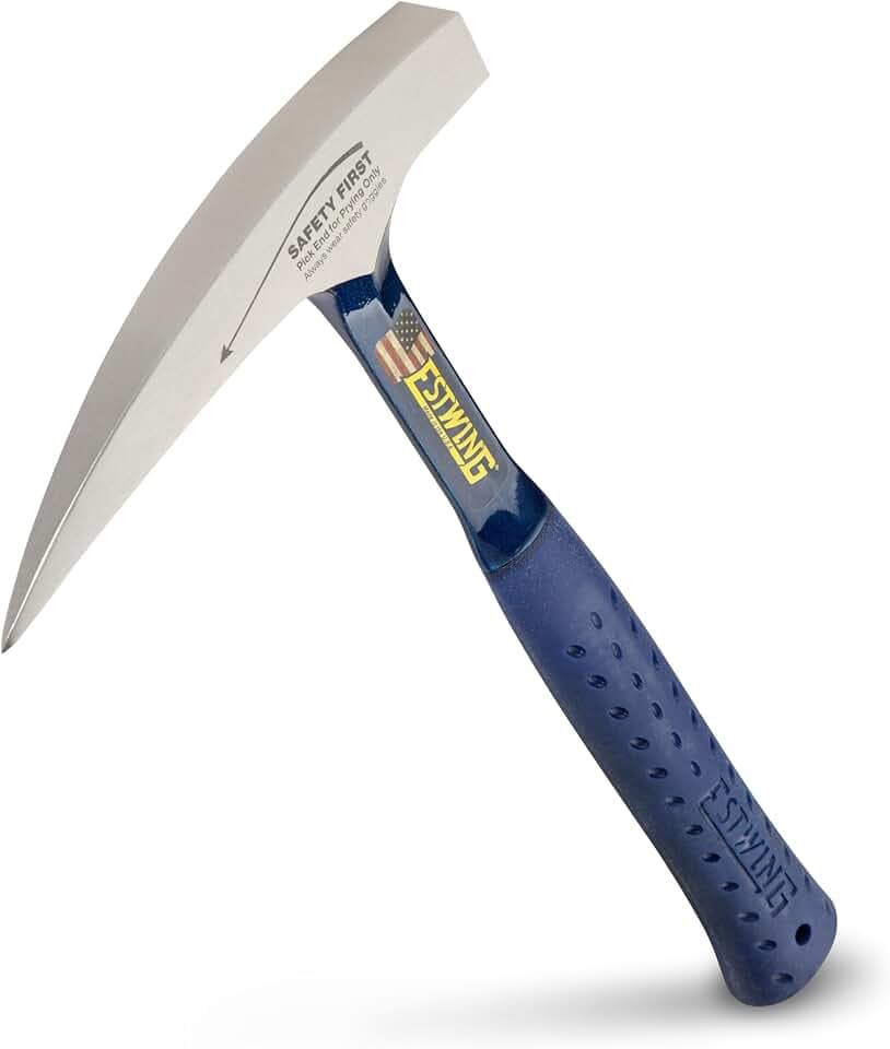ESTWING Rock Pick, 22oz Pointed Tip, Blue Molded Grip, E3-22P