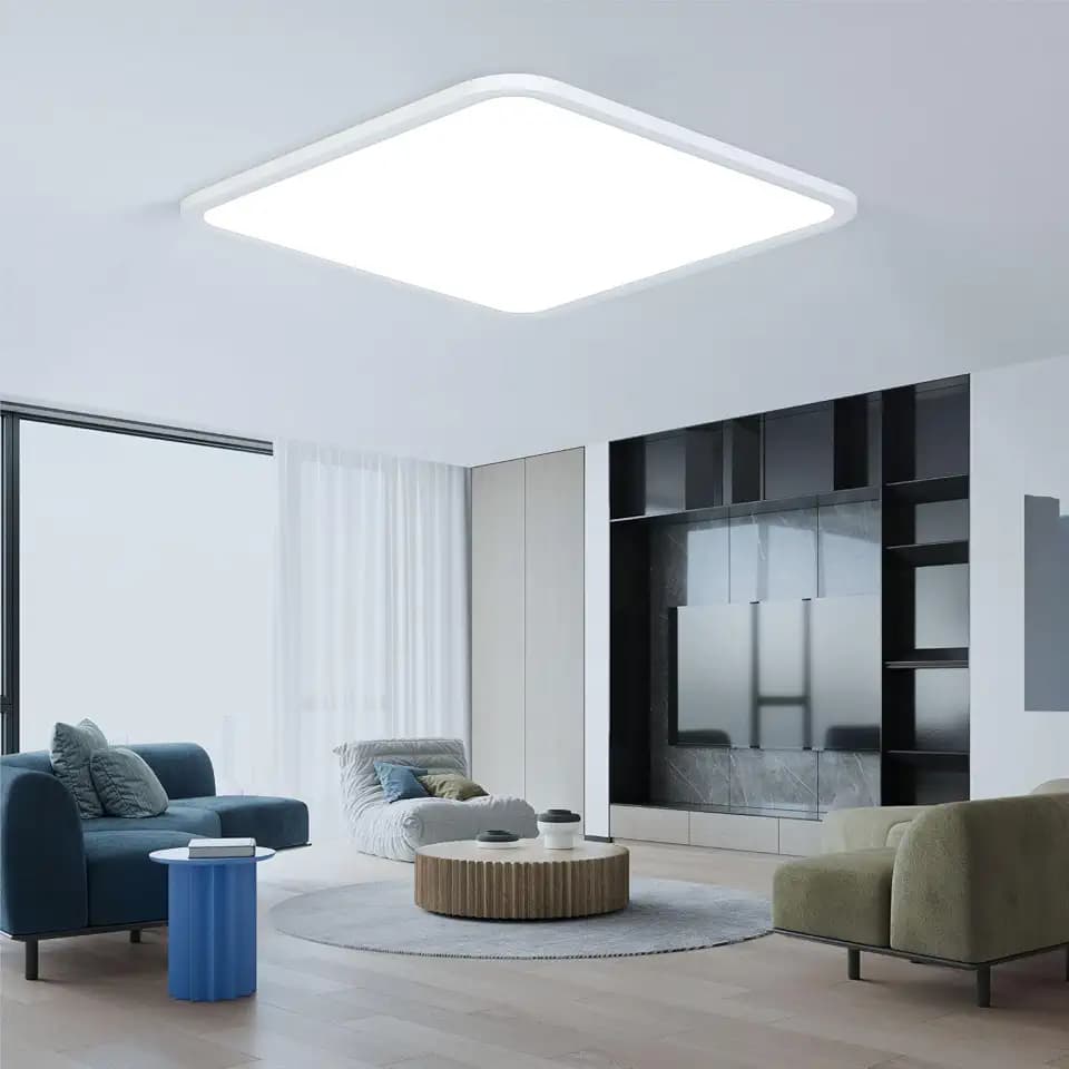 EASY EAGLE Deckenlampe für Küchen Badezimmer, 40 CM 42W 6500K, Quadratisch