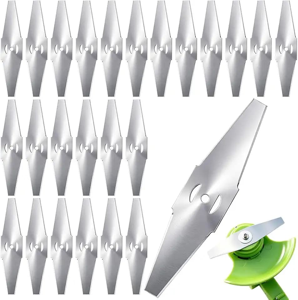 24 Stück Rasentrimmer Messer, Freischneider Messer, Motorsense Ersatzklingen aus Metall, Rasenmäher Ersatzmesser, Schneiden Von Grasblatt, Rasenmäher Ersatzklinge für Freischneider