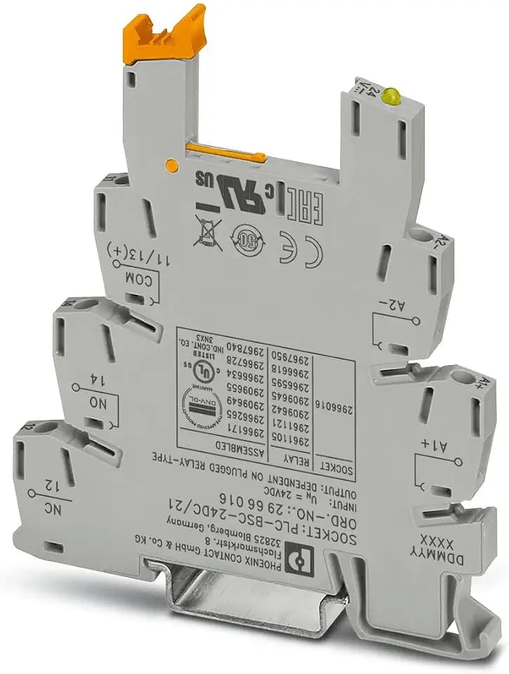 Phoenix Contact Relay Socket, 5Pin, Screw - 2966016