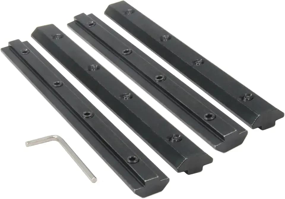 4pcs Black Straight Line Connector Length 7.1inch Joint Bracket with M6 Screws for 4040 Series T Slot 8mm Aluminum Extrusion Profile (4040 Series Straight Brackets-Black)