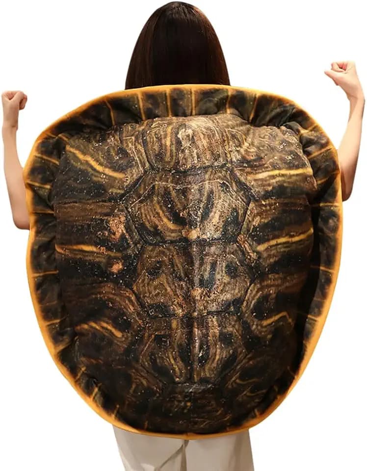 CARTBAE 39.3IN Funny Wearable Turtle Shell Pillows Creativity Turtle Pillow Sea Tortoise Animal Costume Creative Gift for Party Decor