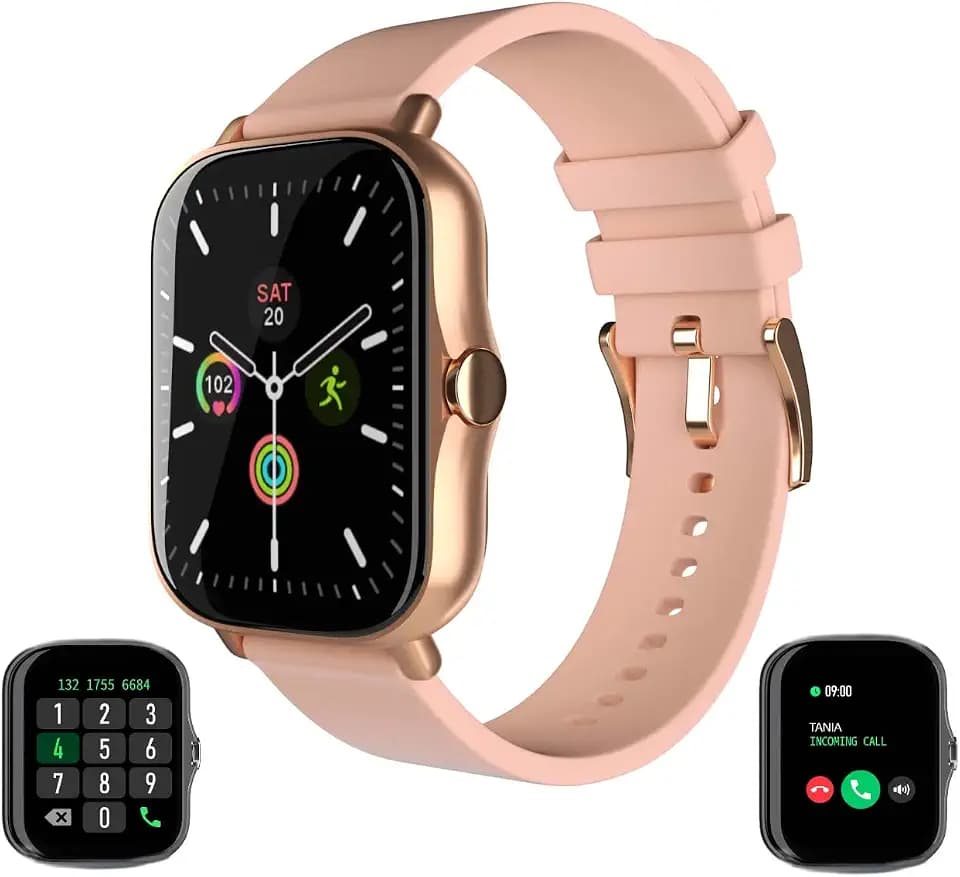 Smartwatch für Männer und Frauen, Multifunktions-Fitnessuhr mit Anrufen, Whatsapp, Herzfrequenzmesser, Schrittzähler, Kompatibel mit Android und IOS,Elegant und Sportlich." (gold)