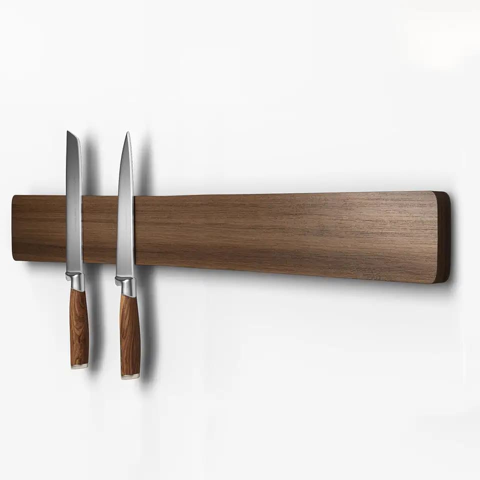 Magnetic Knife Holder for Wall, 24 Inch Acacia Wood Magnetic Knife Strip