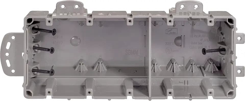 Southwire MSBMMT5G 5 Gang Multi Mount Device Box with Depth Adjustable; Heavy Duty 42lb ; Gray