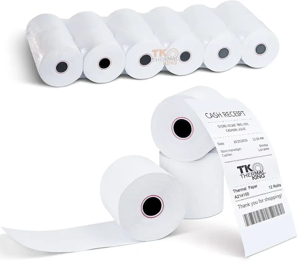 2 1/4" x 150' Adding Calculator Thermal Paper 12 Rolls