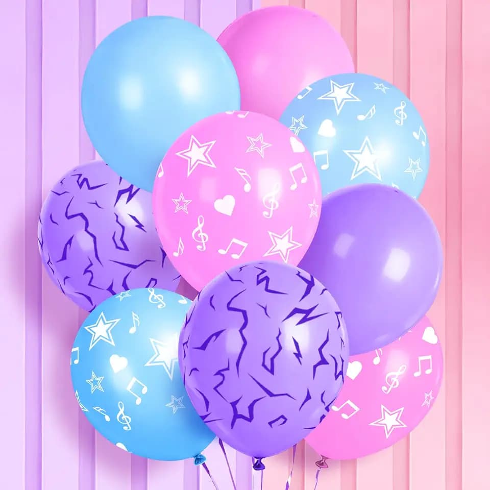 Korean Idol Movie Birthday Party Balloons, 24 Pack Korean Pop Themed Party Favors DH Themed Party Decorations Supplies